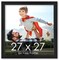 Square Decor Black Picture Frame - UV Acrylic, Foam Board Backing, Hanging Hardware